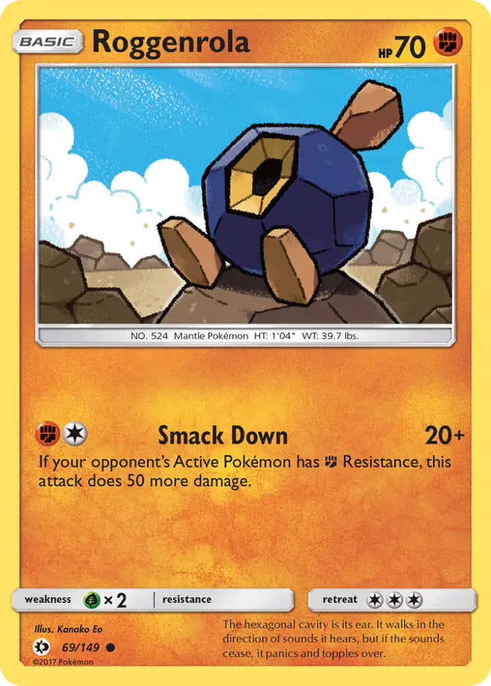 Roggenrola (69/149) [Sun & Moon: Base Set] - Pokemon Single