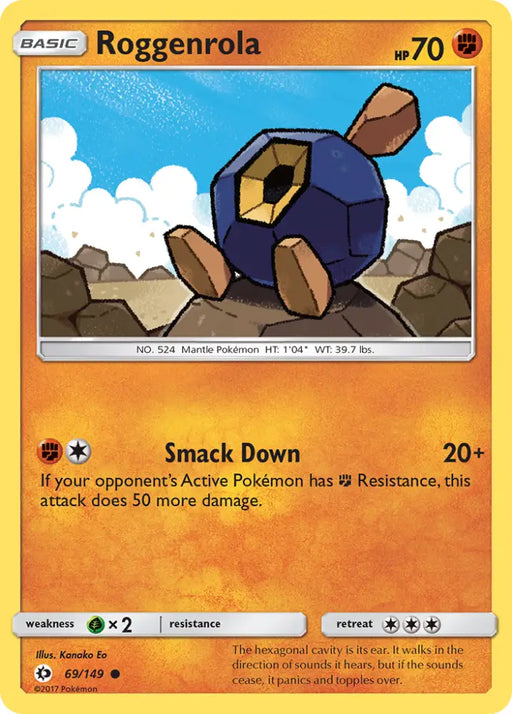 Roggenrola (69/149) [Sun & Moon: Base Set] - Pokemon Single