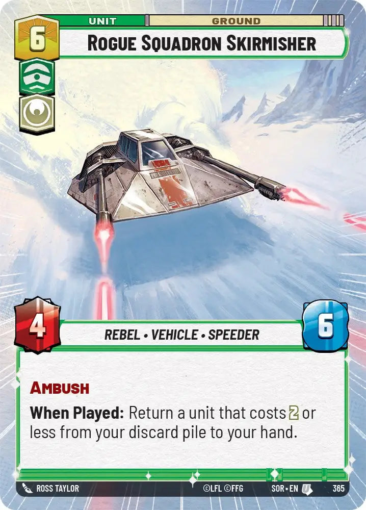 Rogue Squadron Skirmisher (Hyperspace) (365) [Spark of Rebellion] - Star Wars: Unlimited Single