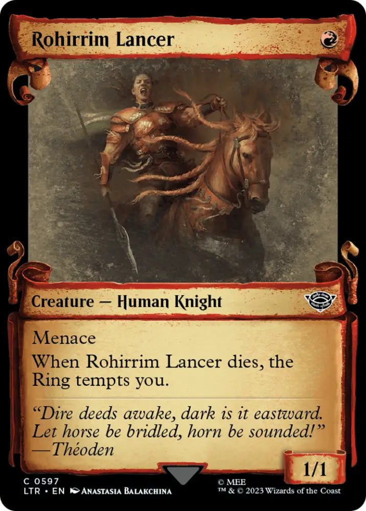 Rohirrim Lancer [The Lord of the Rings: Tales of Middle-Earth Showcase Scrolls] - MTG Single