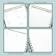 Roll & Play - DnD Game Master’s Quest Journal Wild Green - Role Playing Game