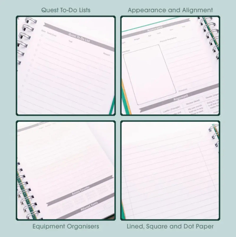Roll & Play - Player Character Quest Notebook - Role Playing Game