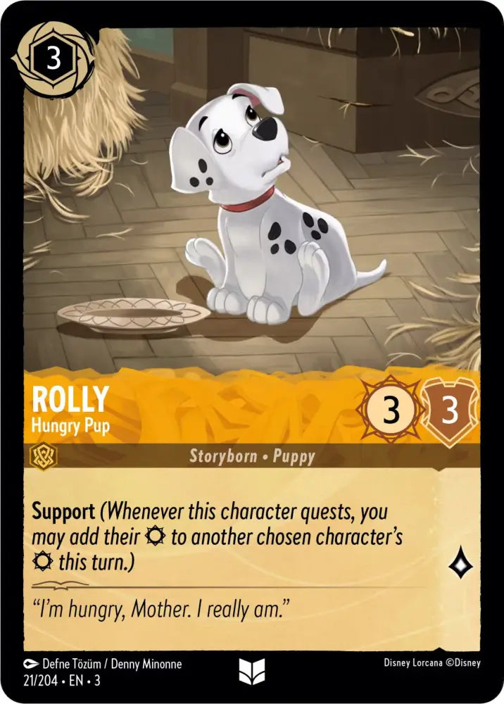 Rolly - Hungry Pup (21/204) [Into the Inklands] - Lorcana Single