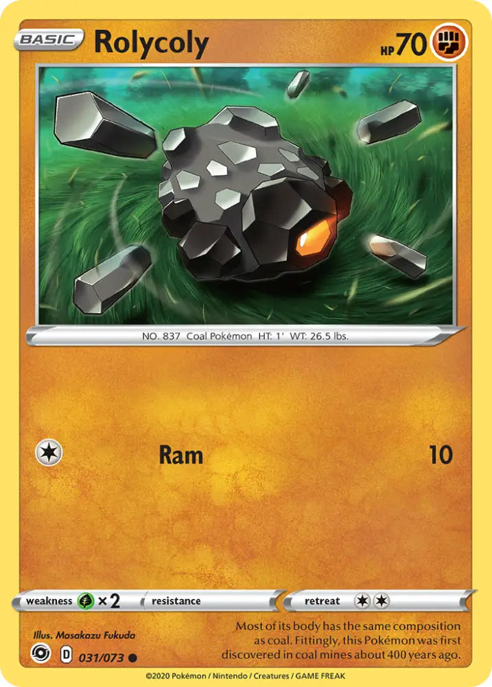 Rolycoly (031/073) [Sword & Shield: Champion’s Path] - Pokemon Single