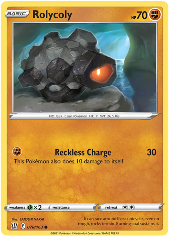 Rolycoly (078/163) [Sword & Shield: Battle Styles] - Pokemon Single