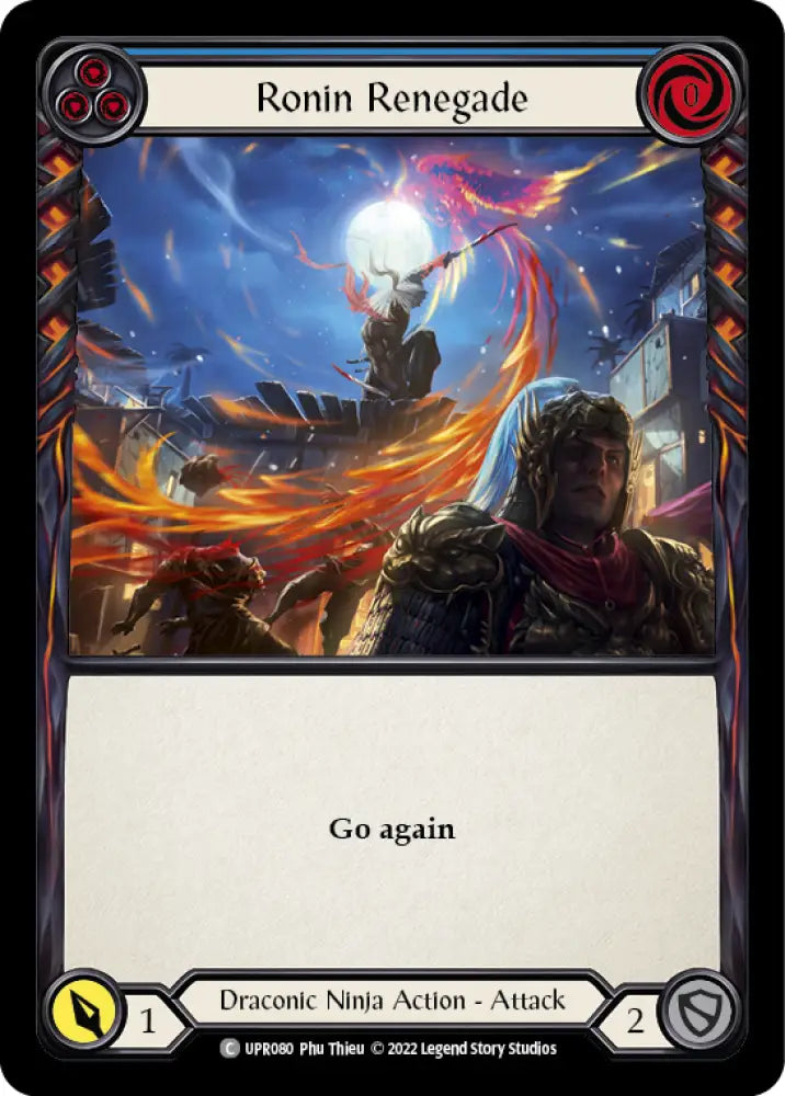 Ronin Renegade (Blue) [Uprising] Rainbow Foil - Flesh And Blood Single