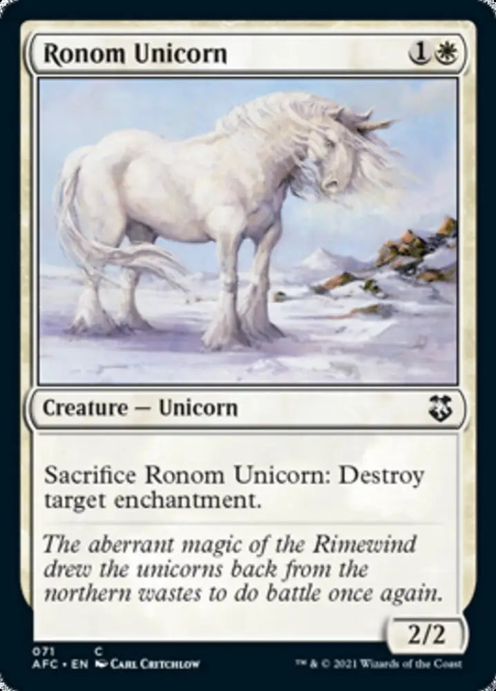 Ronom Unicorn [Dungeons & Dragons: Adventures in the Forgotten Realms Commander] - MTG Single