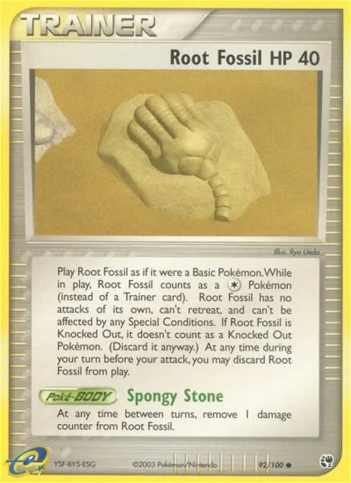 Root Fossil (92/100) [EX: Sandstorm] - Pokemon Single