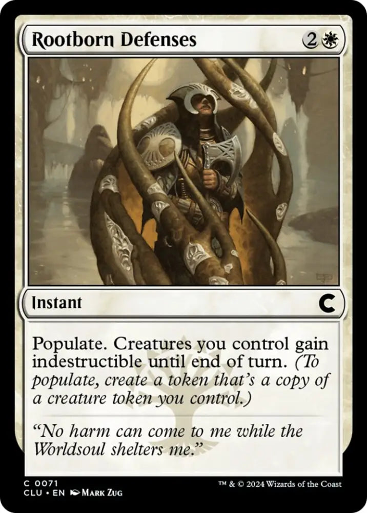 Rootborn Defenses [Ravnica: Clue Edition] - MTG Single