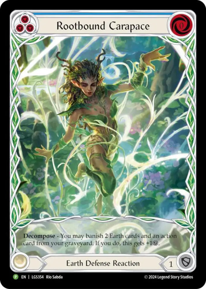 Rootbound Carapace (Blue) (Extended Art) [LGS354] (Promo) Rainbow Foil - Flesh And Blood Single