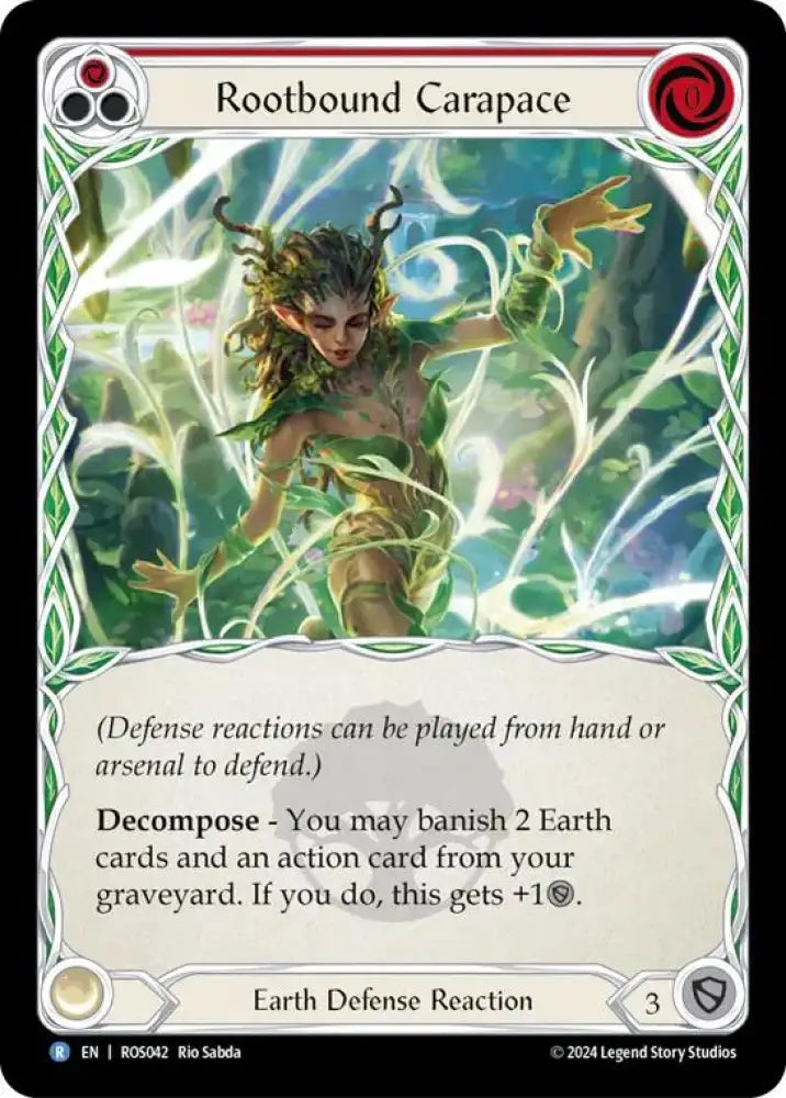 Rootbound Carapace (Red) [Rosetta] Rainbow Foil - Flesh And Blood Single