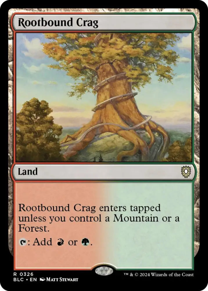Rootbound Crag [Bloomburrow Commander] - MTG Single