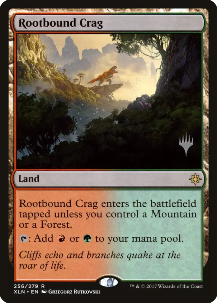 Rootbound Crag (Promo Pack) [Ixalan Promos] - MTG Single