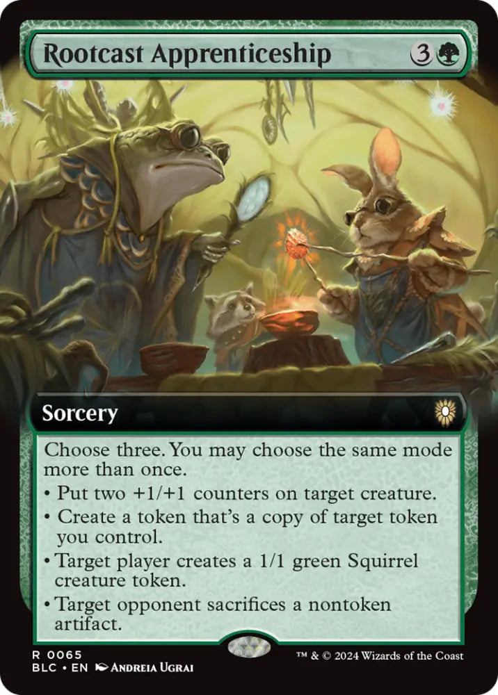 Rootcast Apprenticeship (Extended Art) [Bloomburrow Commander] - MTG Single
