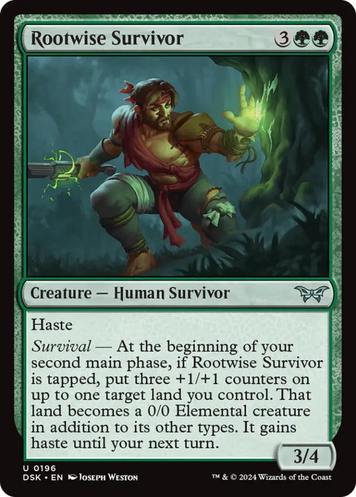 Rootwise Survivor [Duskmourn: House of Horror] - MTG Single