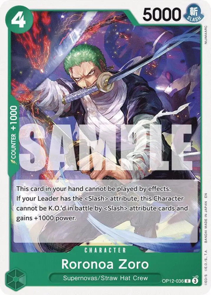 Roronoa Zoro (036) (OP12-036) [Legacy of the Master]