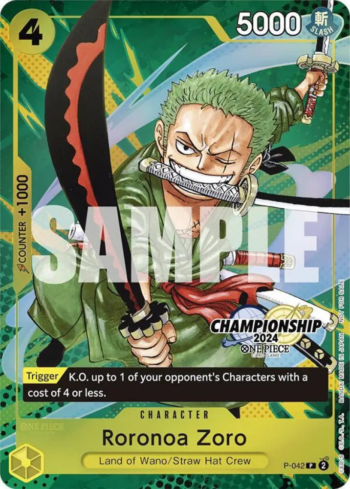 Roronoa Zoro (CS 2024 Event Pack Finalist) (P-042) [One Piece Promotion Cards]
