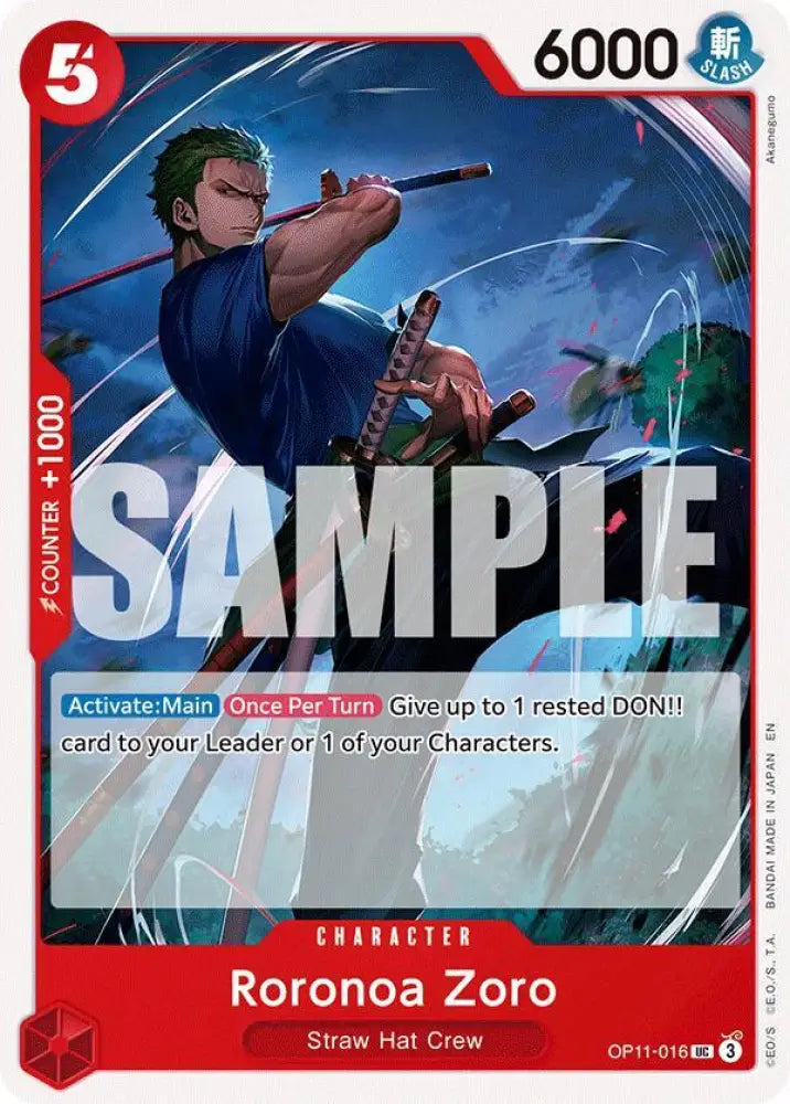 Roronoa Zoro (OP11-016) [A Fist of Divine Speed]
