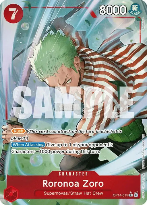 Roronoa Zoro - OP14-015 (Alternate Art) [The Azure Sea's Seven]