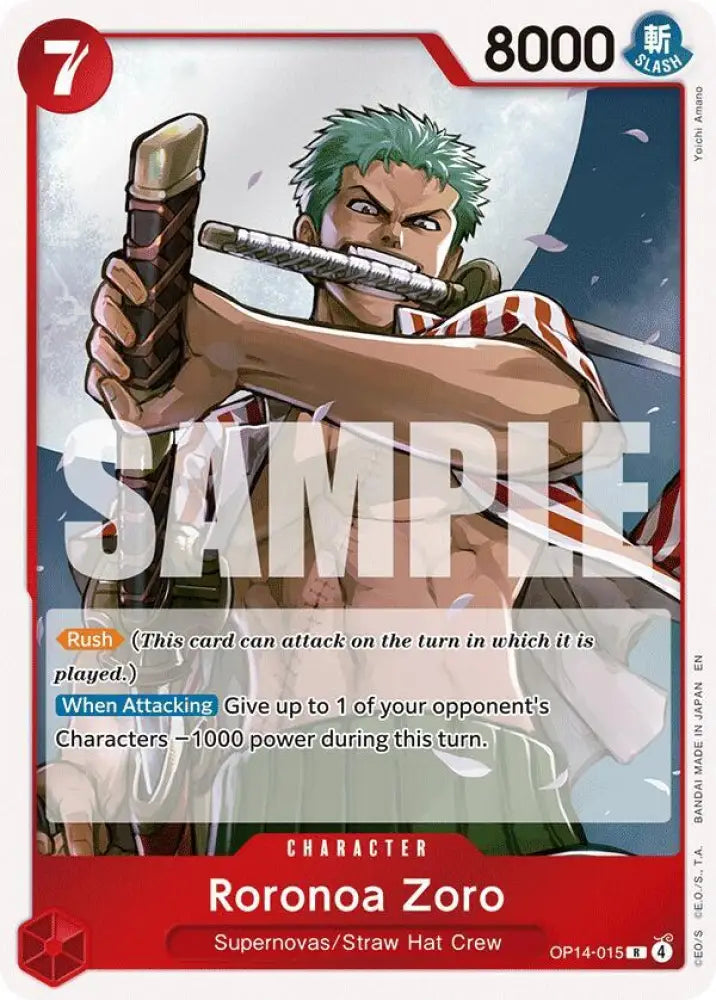 Roronoa Zoro - OP14-015 [The Azure Sea's Seven]