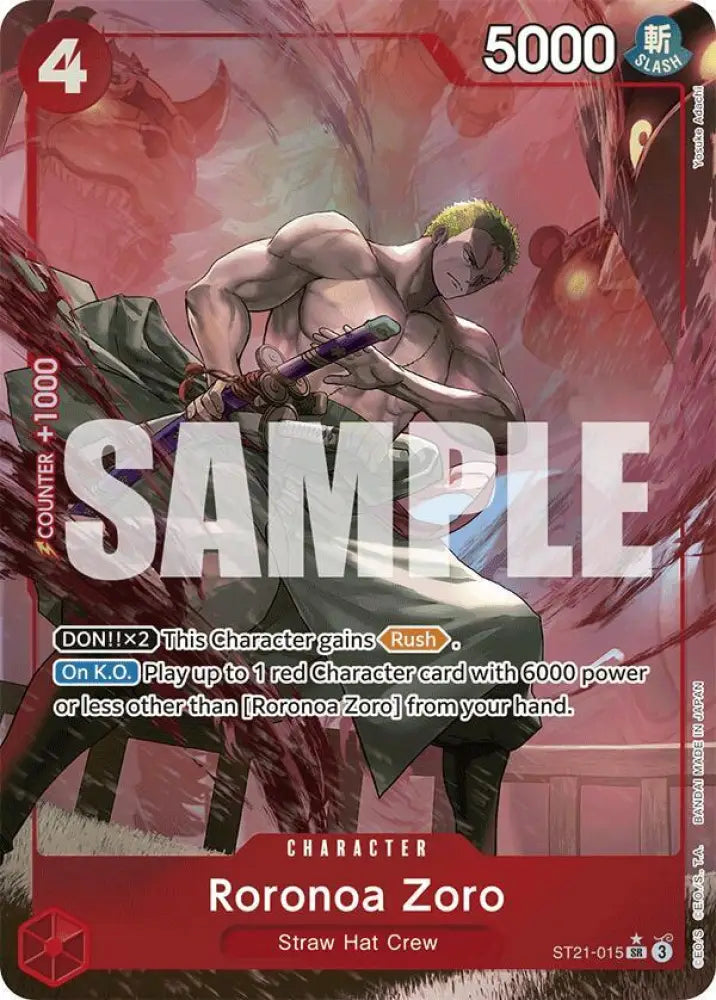 Roronoa Zoro (Parallel) (ST21-015) [Starter Deck EX: Gear 5]