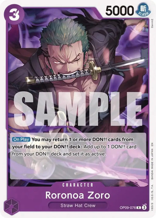Roronoa Zoro (Reprint) (OP09-076) [Starter Deck 26: PURPLE/BLACK Monkey.D.Luffy]