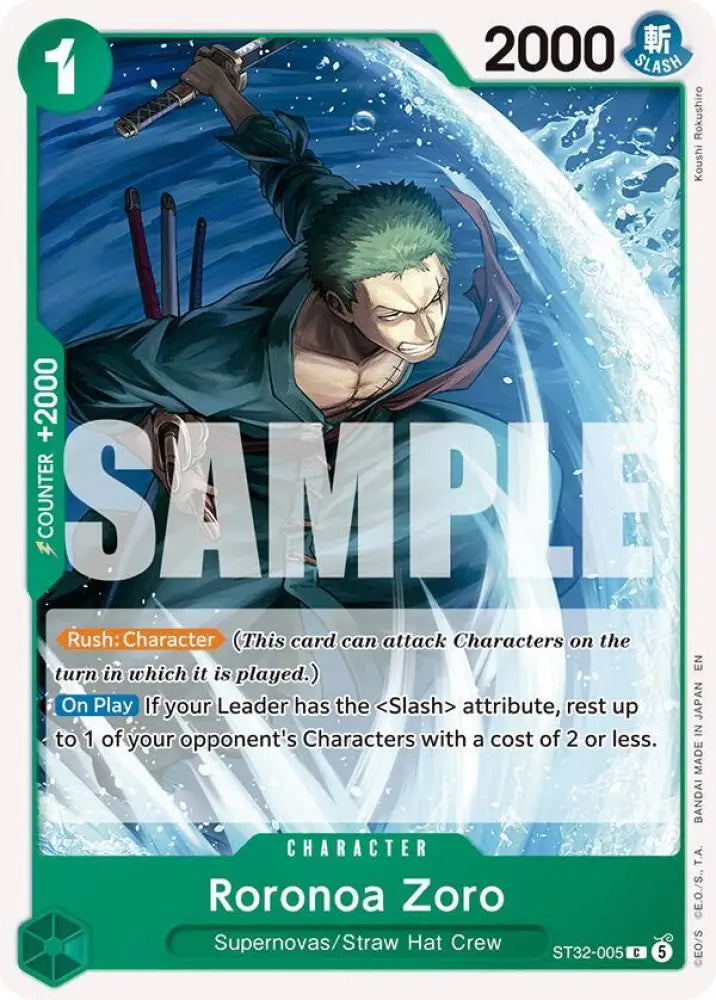 Roronoa Zoro (ST32-005) [Starter Deck 32: GREEN Roronoa Zoro]