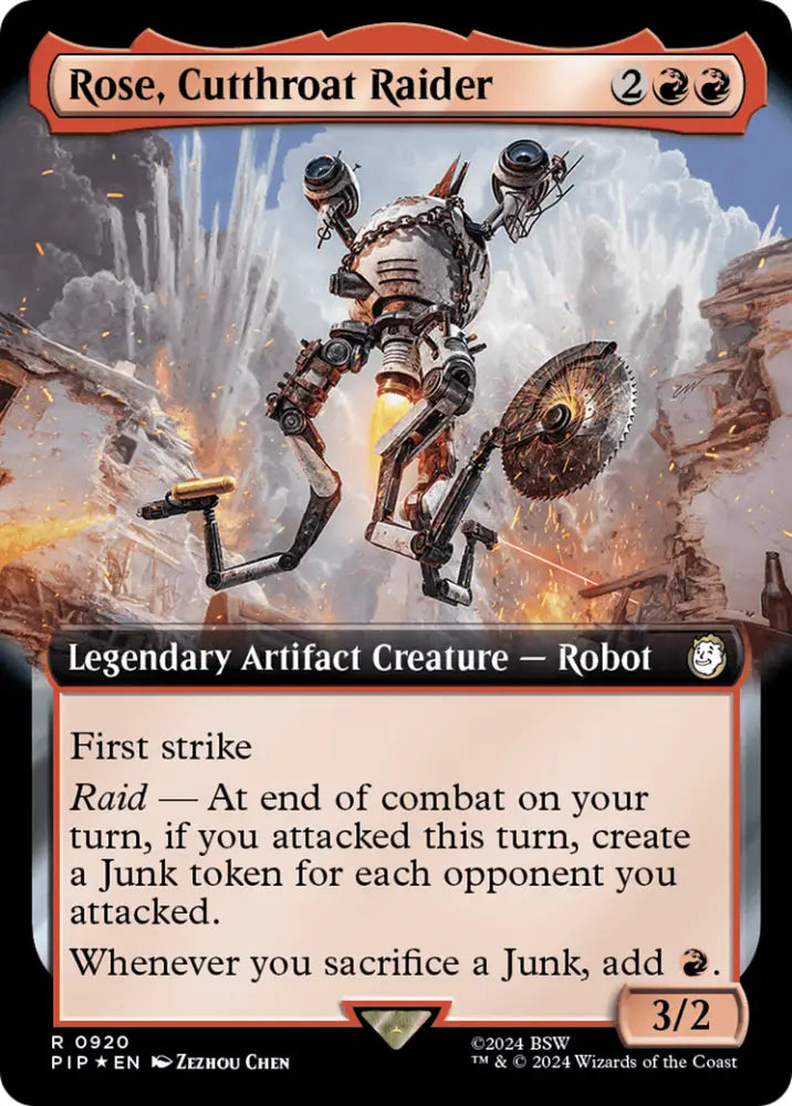 Rose Cutthroat Raider (Extended Art) (Surge Foil) [Fallout] - MTG Single