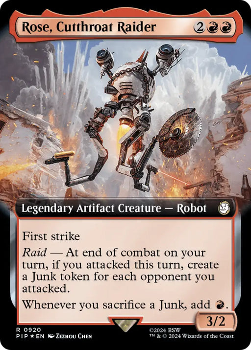 Rose Cutthroat Raider (Extended Art) (Surge Foil) [Fallout] - MTG Single
