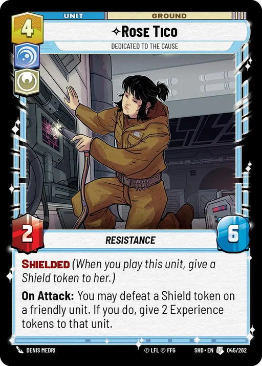 Rose Tico - Dedicated to the Cause (045/262) [Shadows of the Galaxy] - Star Wars: Unlimited Single