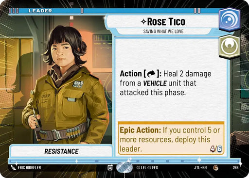 Rose Tico - Saving What We Love (Hyperspace) (266) [Jump to Lightspeed] - Star Wars: Unlimited Single