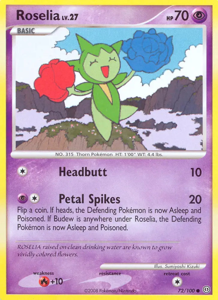 Roselia (72/100) [Diamond & Pearl: Stormfront] - Pokemon Single