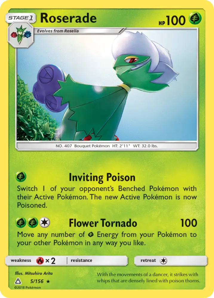 Roserade (5/156) [Sun & Moon: Ultra Prism] - Pokemon Single