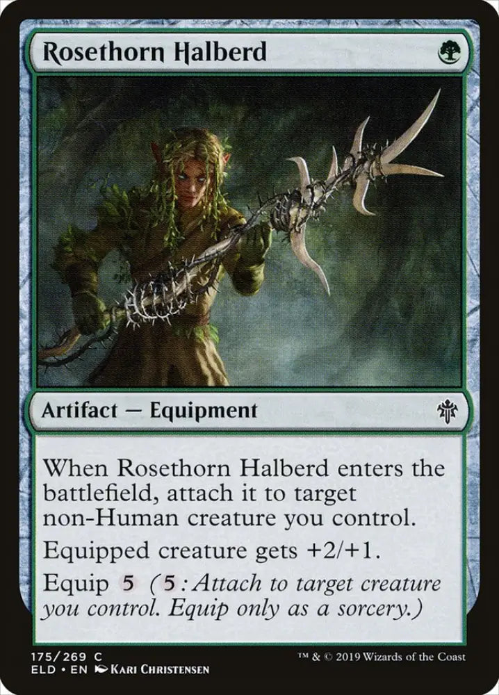 Rosethorn Halberd [Throne of Eldraine] - MTG Single