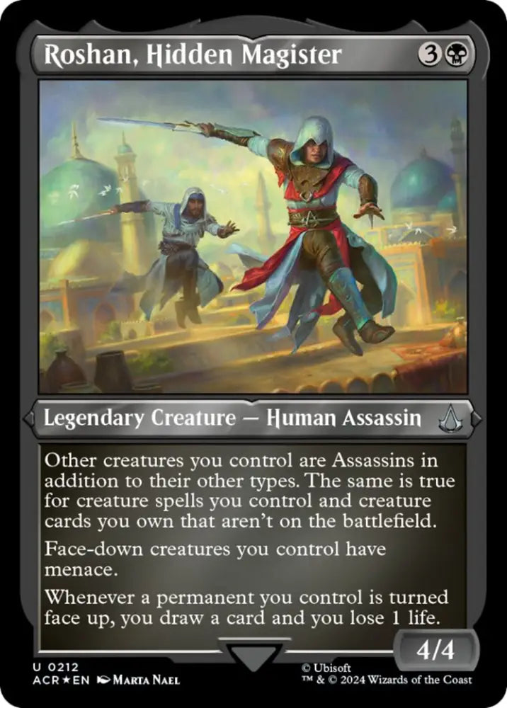 Roshan Hidden Magister (Foil Etched) [Assassin’s Creed] - MTG Single