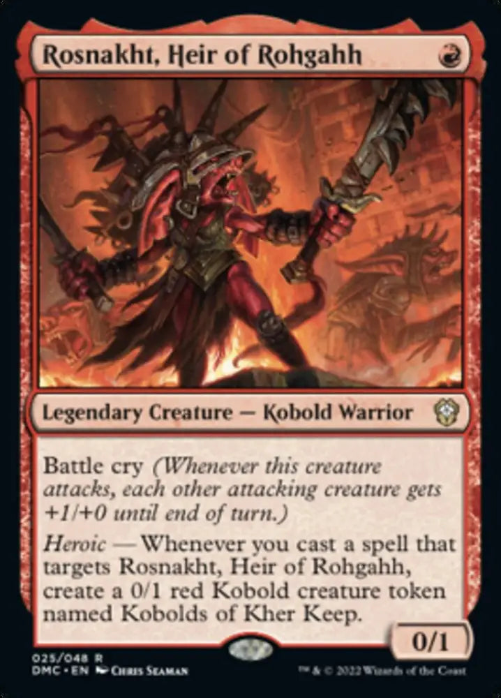 Rosnakht Heir of Rohgahh [Dominaria United Commander] - MTG Single