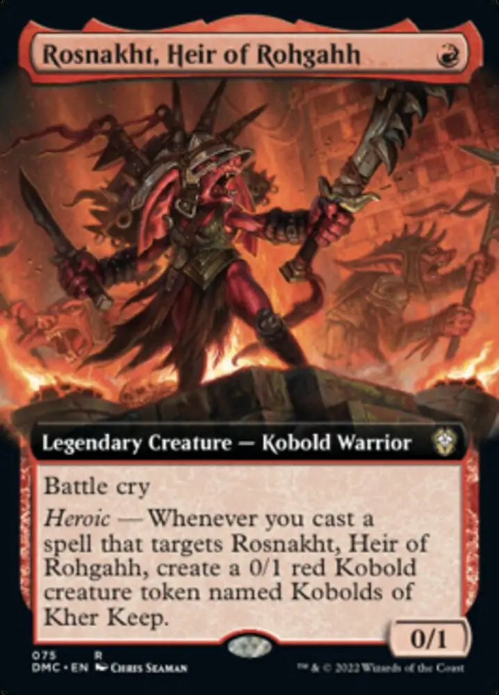 Rosnakht Heir of Rohgahh (Extended Art) [Dominaria United Commander] - MTG Single