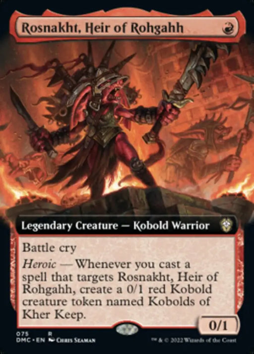 Rosnakht Heir of Rohgahh (Extended Art) [Dominaria United Commander] - MTG Single