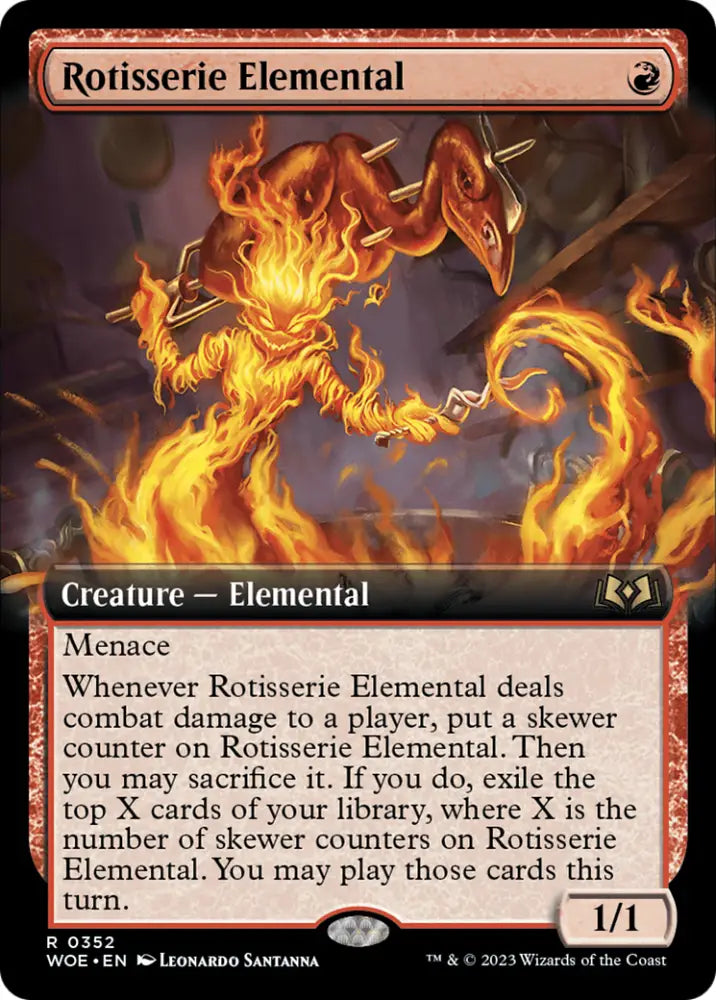 Rotisserie Elemental (Extended Art) [Wilds of Eldraine] - MTG Single