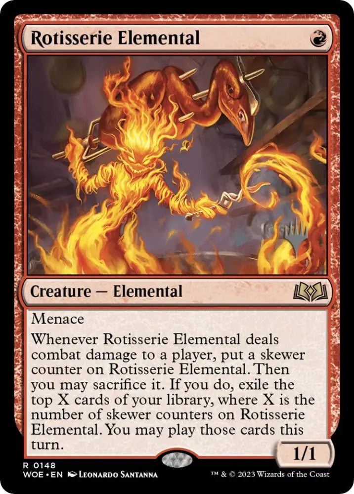 Rotisserie Elemental (Promo Pack) [Wilds of Eldraine Promos] - MTG Single