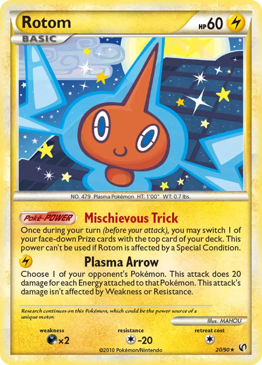 Rotom (20/90) [HeartGold & SoulSilver: Undaunted] - Pokemon Single