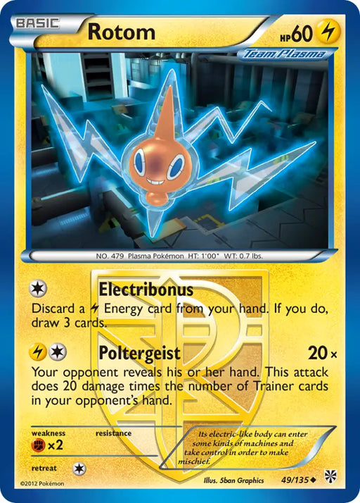 Rotom (49/135) [Black & White: Plasma Storm] - Pokemon Single