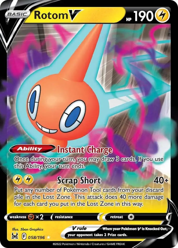 Rotom V (058/196) [Sword & Shield: Lost Origin] - Pokemon Single