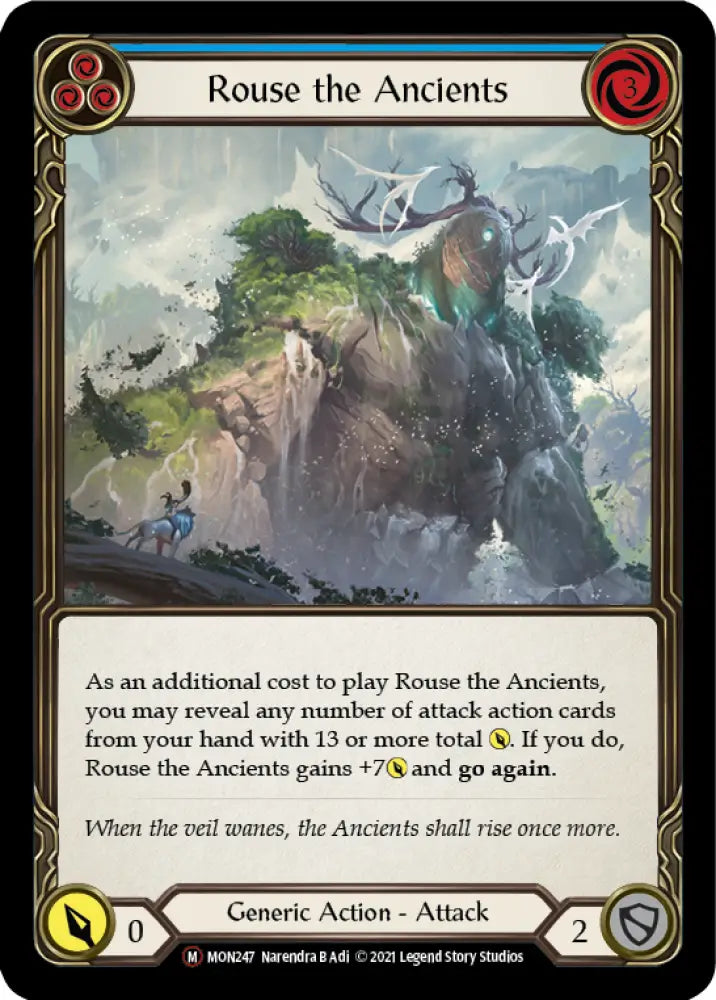 Rouse the Ancients [Monarch Unlimited] Unlimited Rainbow Foil - Flesh And Blood Single