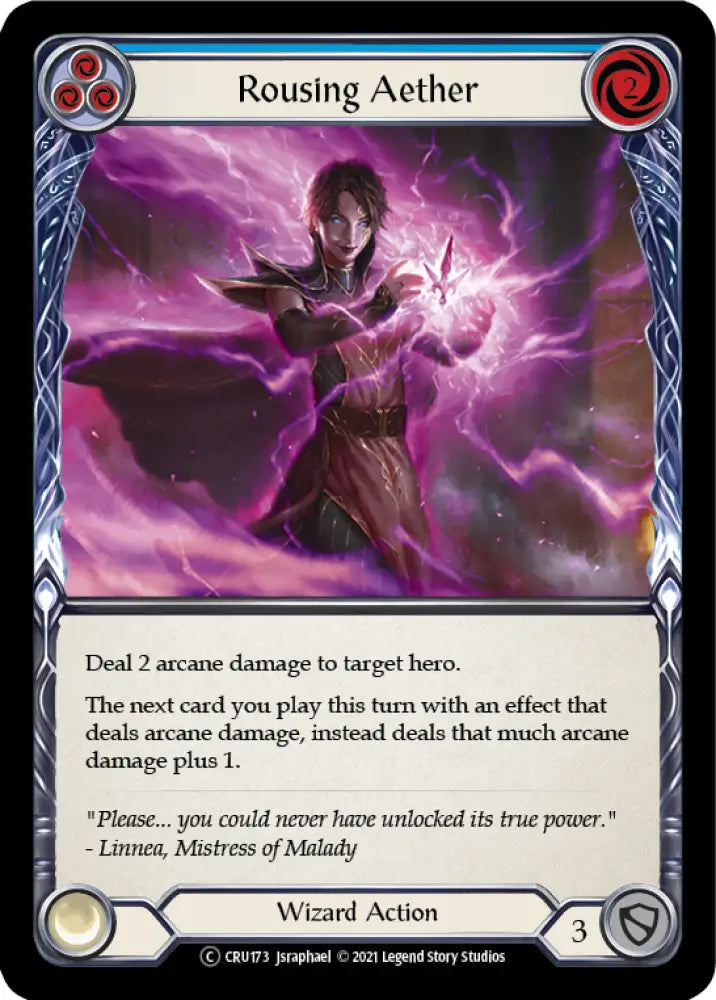 Rousing Aether (Blue) [Crucible of War Unlimited] Unlimited Rainbow Foil - Flesh And Blood Single