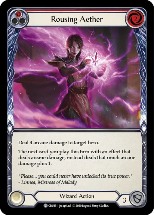 Rousing Aether (Red) [Crucible of War 1st Edition] 1st Edition Rainbow Foil - Flesh And Blood Single