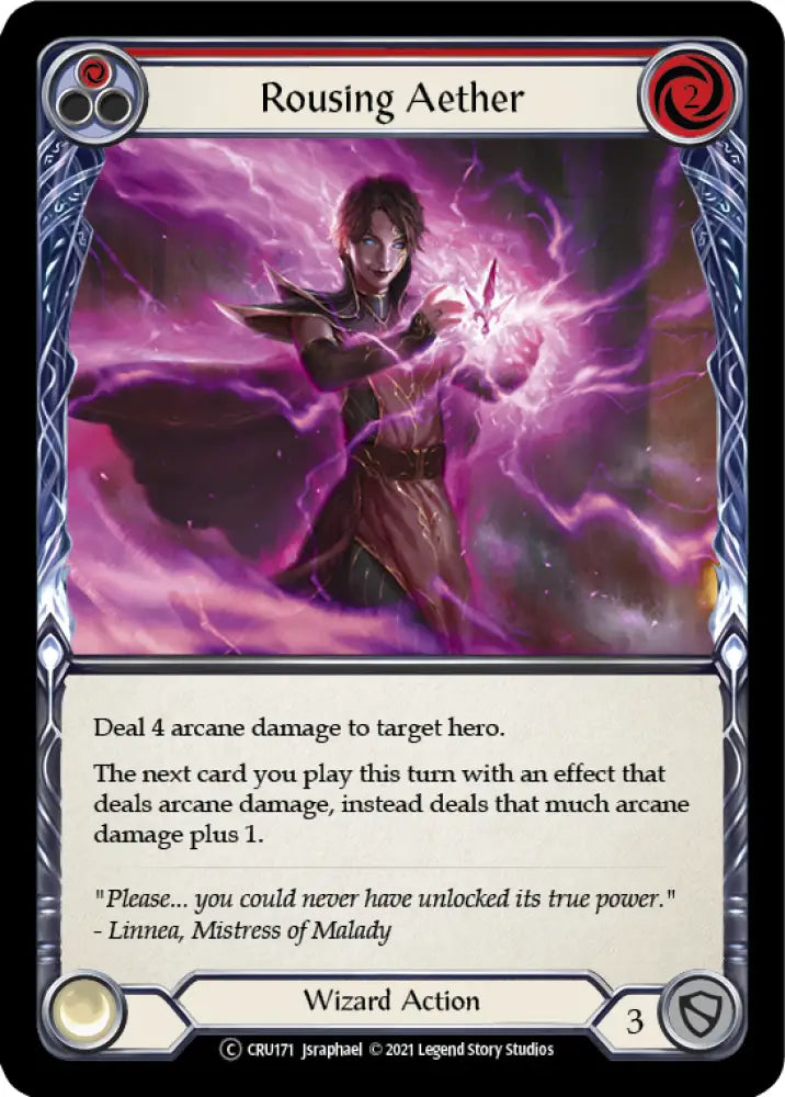 Rousing Aether (Red) [Crucible of War Unlimited] Unlimited Rainbow Foil - Flesh And Blood Single