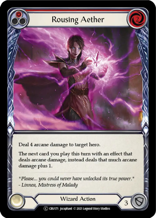 Rousing Aether (Red) [Crucible of War Unlimited] Unlimited Rainbow Foil - Flesh And Blood Single