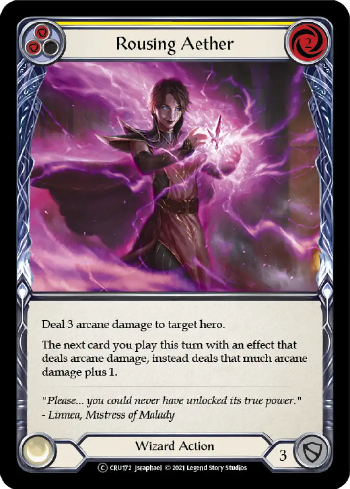 Rousing Aether (Yellow) [Crucible of War Unlimited] Unlimited Rainbow Foil - Flesh And Blood Single