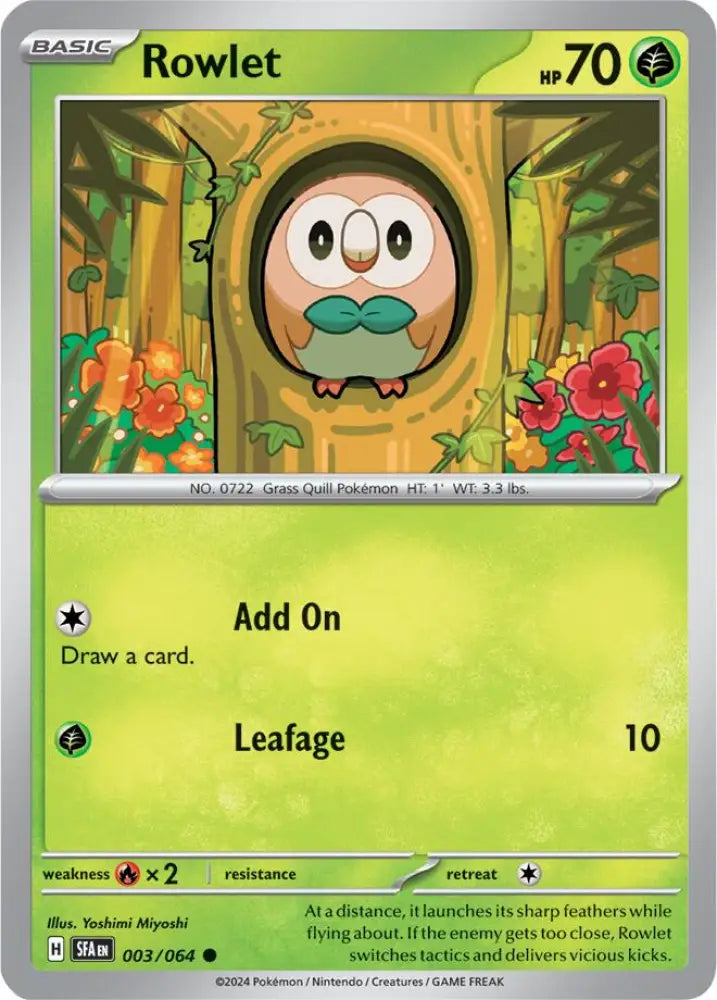 Rowlet (003/064) [Scarlet & Violet: Shrouded Fable] - Pokemon Single